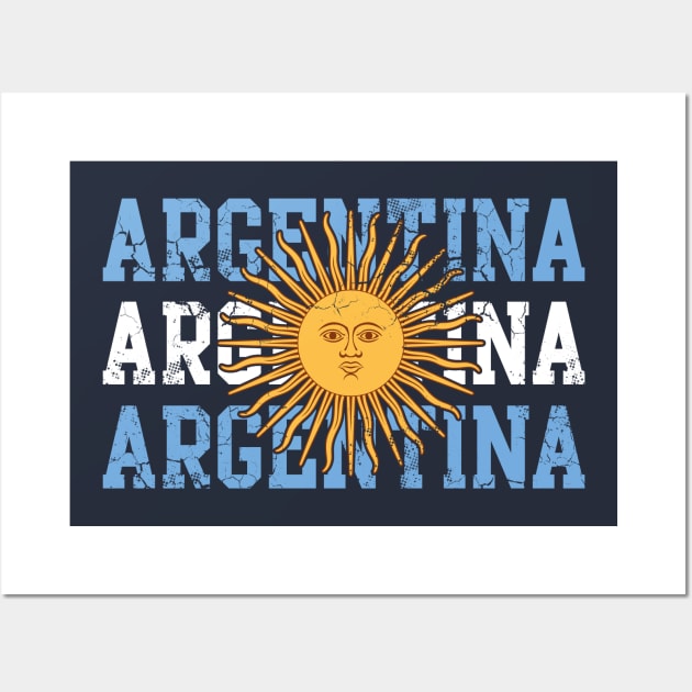 Argentina Flag Design Family Heritage Home Wall Art by E